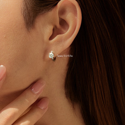 Eternal Glow – Moissanite hoop earrings
