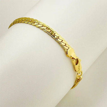 Urban Edge – Flache Silberkette Armband