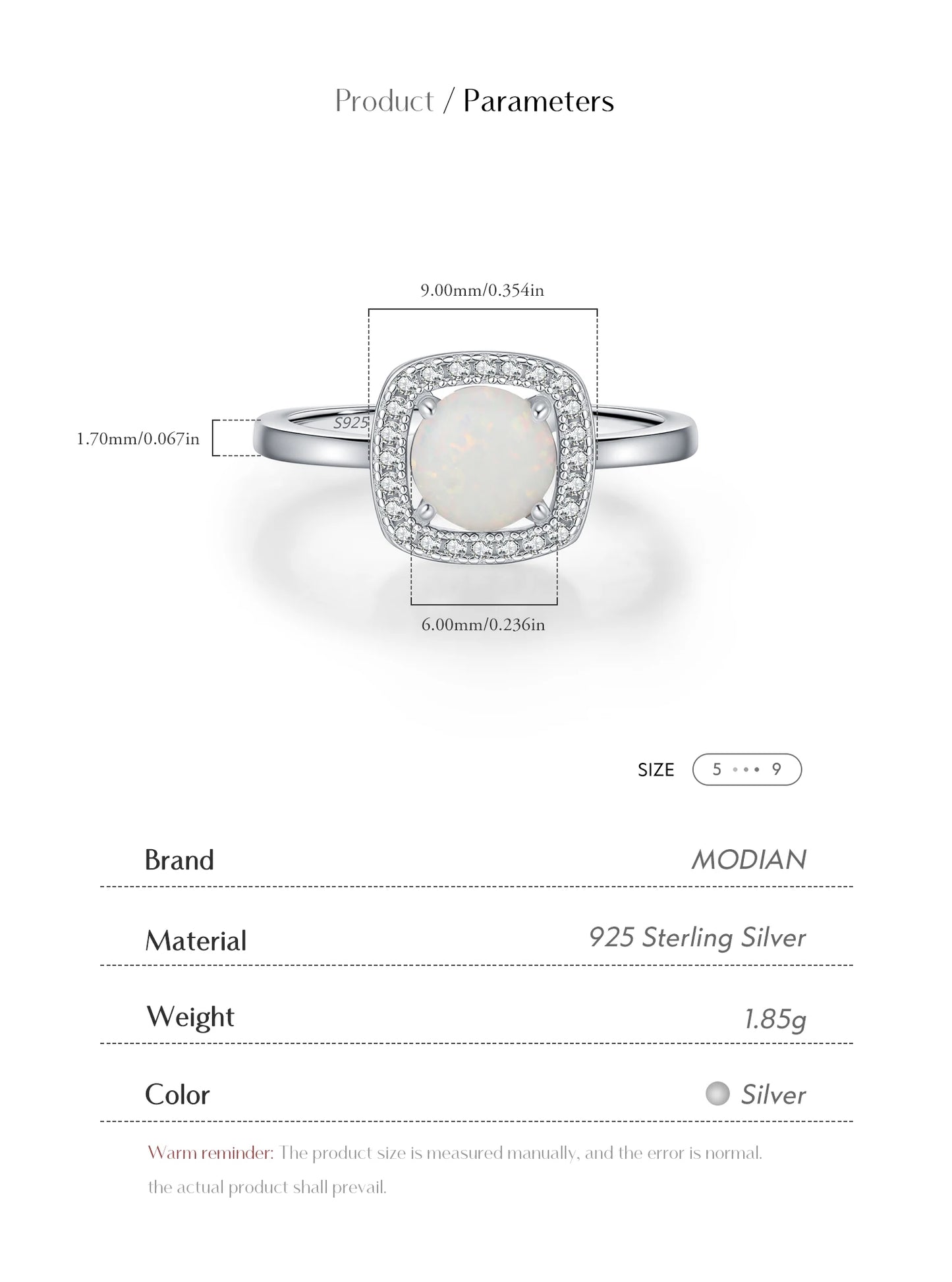 Urban Halo – Exquisite Square & Round Opal Ring