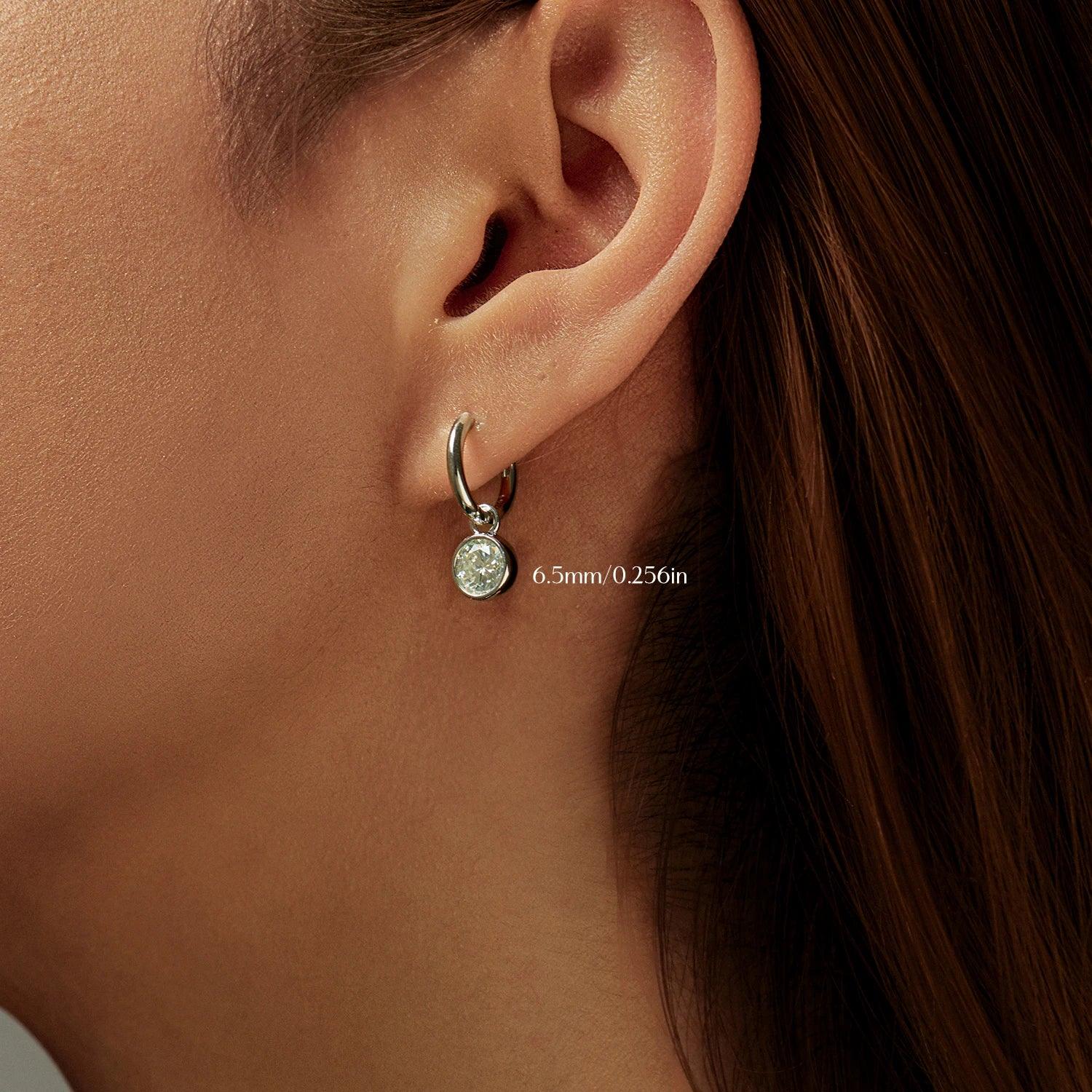 Twilight Glow – Moissanit Creolen - Alyrah Jewellery