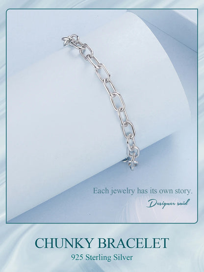 Paperclip Luxe Charm – Bracciale regolabile