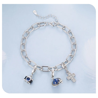 Paperclip Luxe Charm – Bracciale regolabile