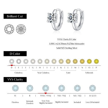 Eternal Glow – Moissanite hoop earrings