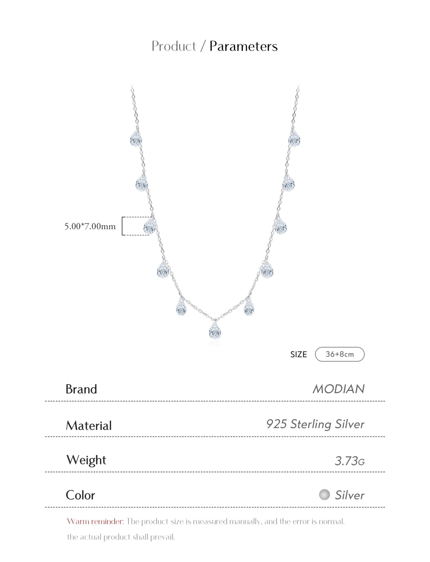 Urban Crystal Drop – Collana girocollo con clavicola scintillante