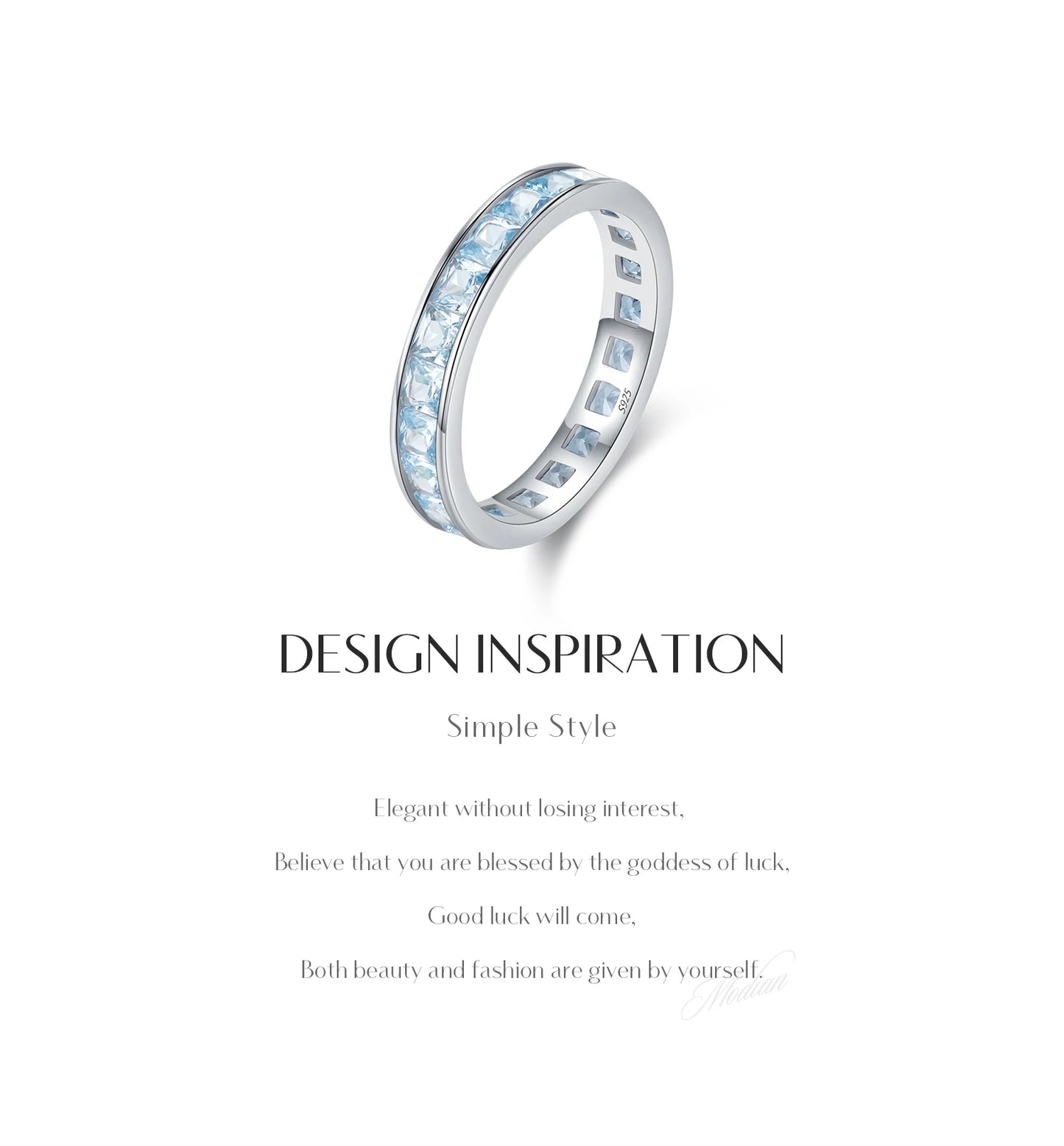Celestial Prism – Square Zirconia Eternity Band
