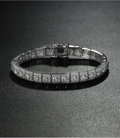 Square Radiance – Moissanit Tennisarmband