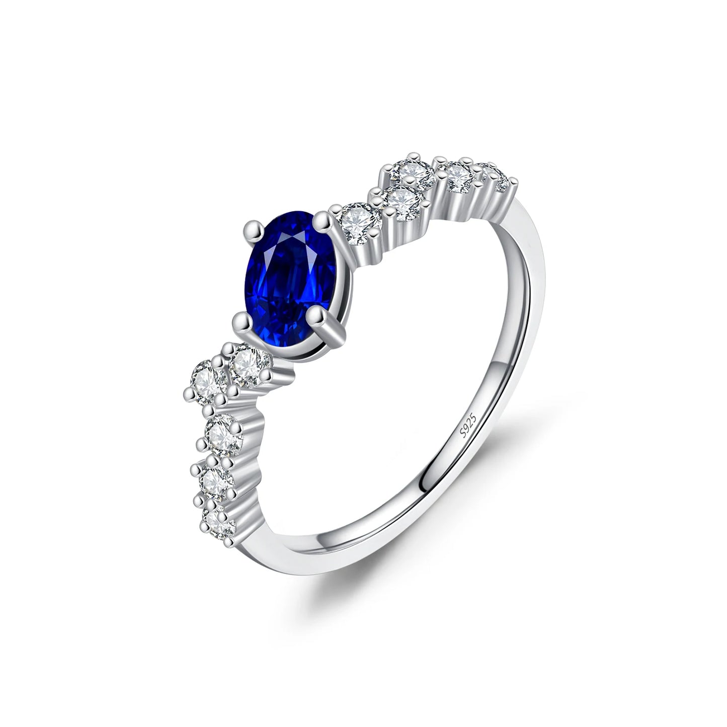 Urban Royal Oval – Blue Zirconia Statement Ring