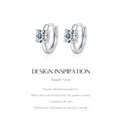 Eternal Glow – Moissanite hoop earrings