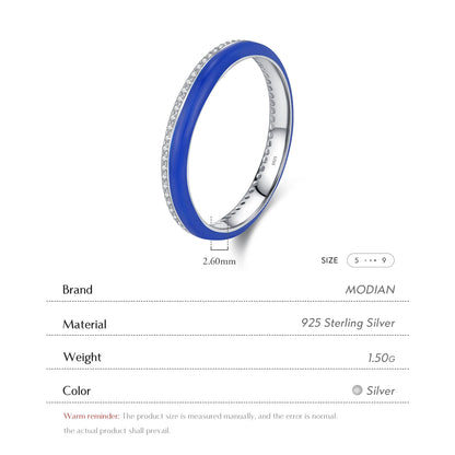 Azure Éternelle – Klein Blue Enamel Spark Ring