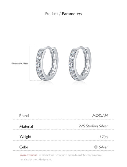 Urban Square – Sparkling Zirconia Hoop Earrings