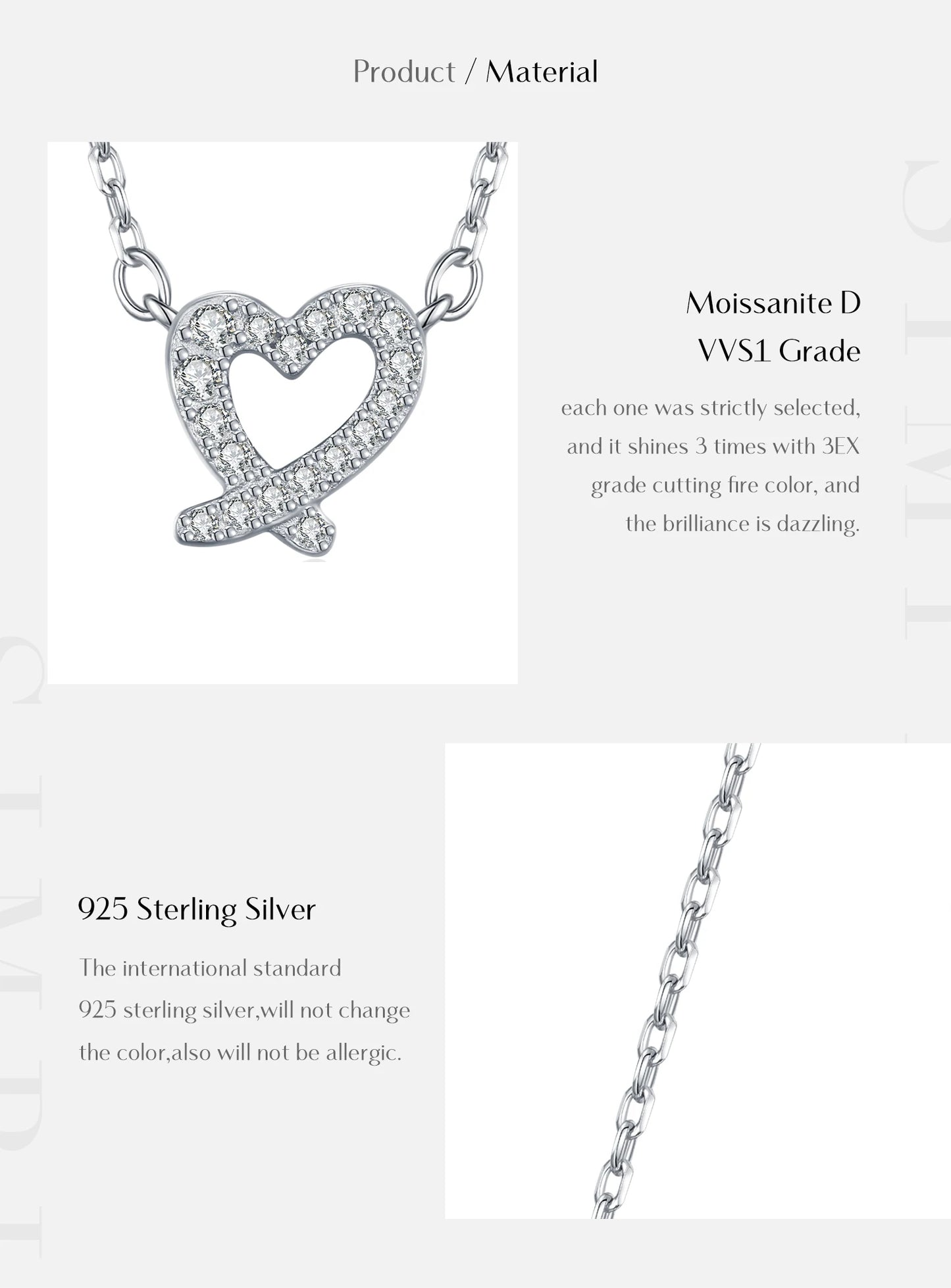 Cuore Eterno – Collana con pendente a forma di cuore irregolare in moissanite