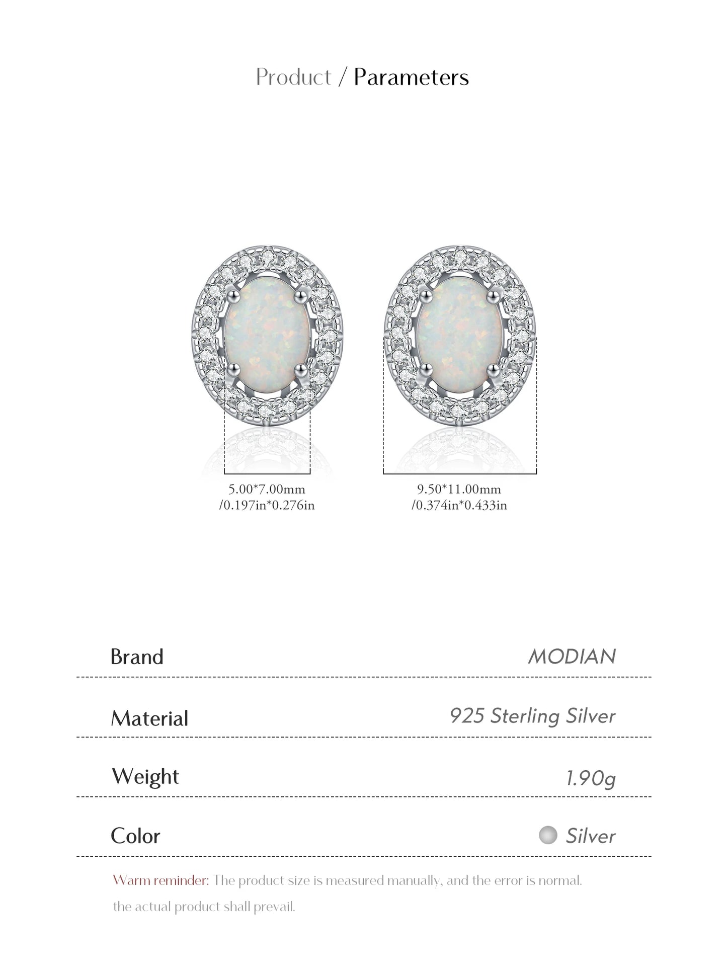 Urban Oval – Opal Halo Stud Earrings