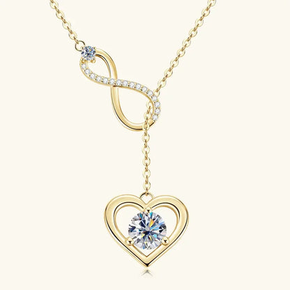 Herzensglanz – Moissanite Herz-Anhänger Halskette - Alyrah Jewellery