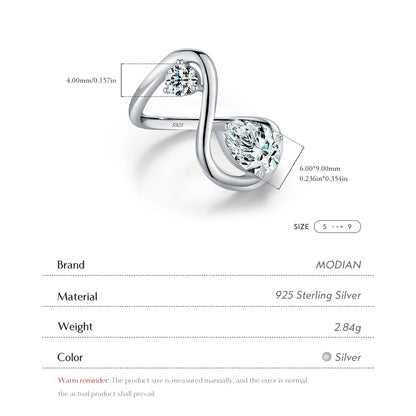 Twist Flow – Zirkon Interlaced Ring