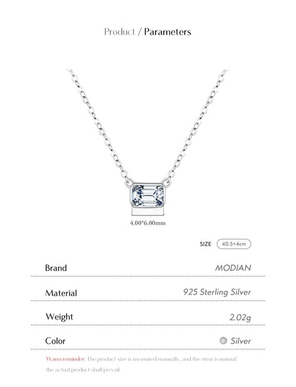 Linea Urban Emerald – Pendente rettangolare in zirconia