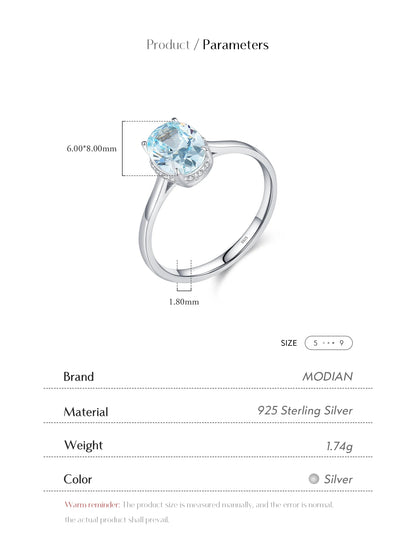 Urban Ocean Oval – Blue Wedding Ring