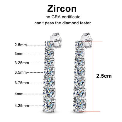 Urban Drop Spark – Orecchini pendenti con moissanite