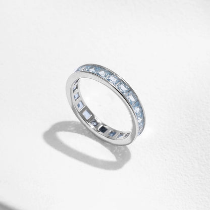 Celestial Prism – Square Zirconia Eternity Band