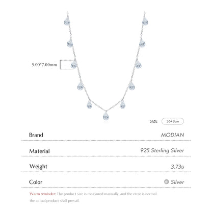 Urban Crystal Drop – Collana girocollo con clavicola scintillante