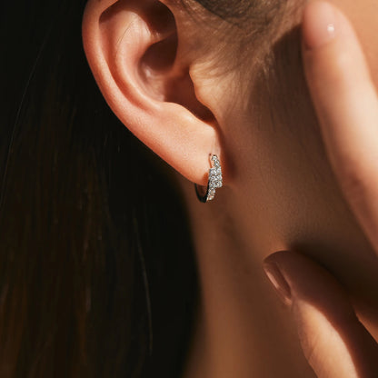 Double Brilliance – women's hoop earrings