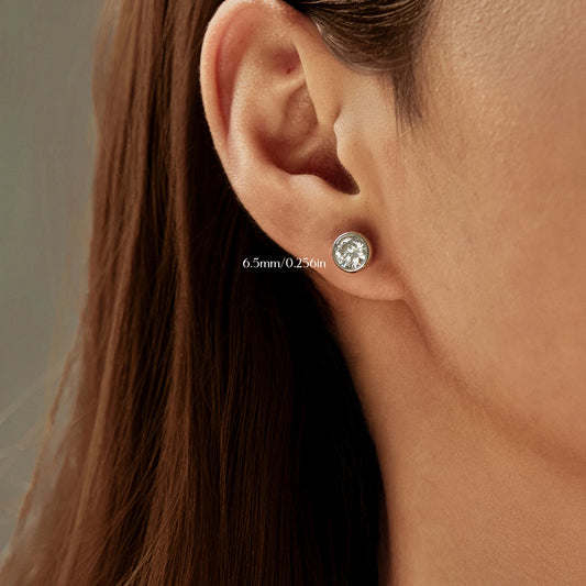 Radiant Glow – Moissanite Stud Earrings