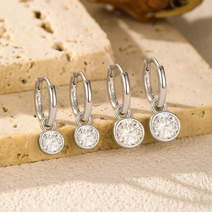 Twilight Glow – Moissanit Creolen - Alyrah Jewellery