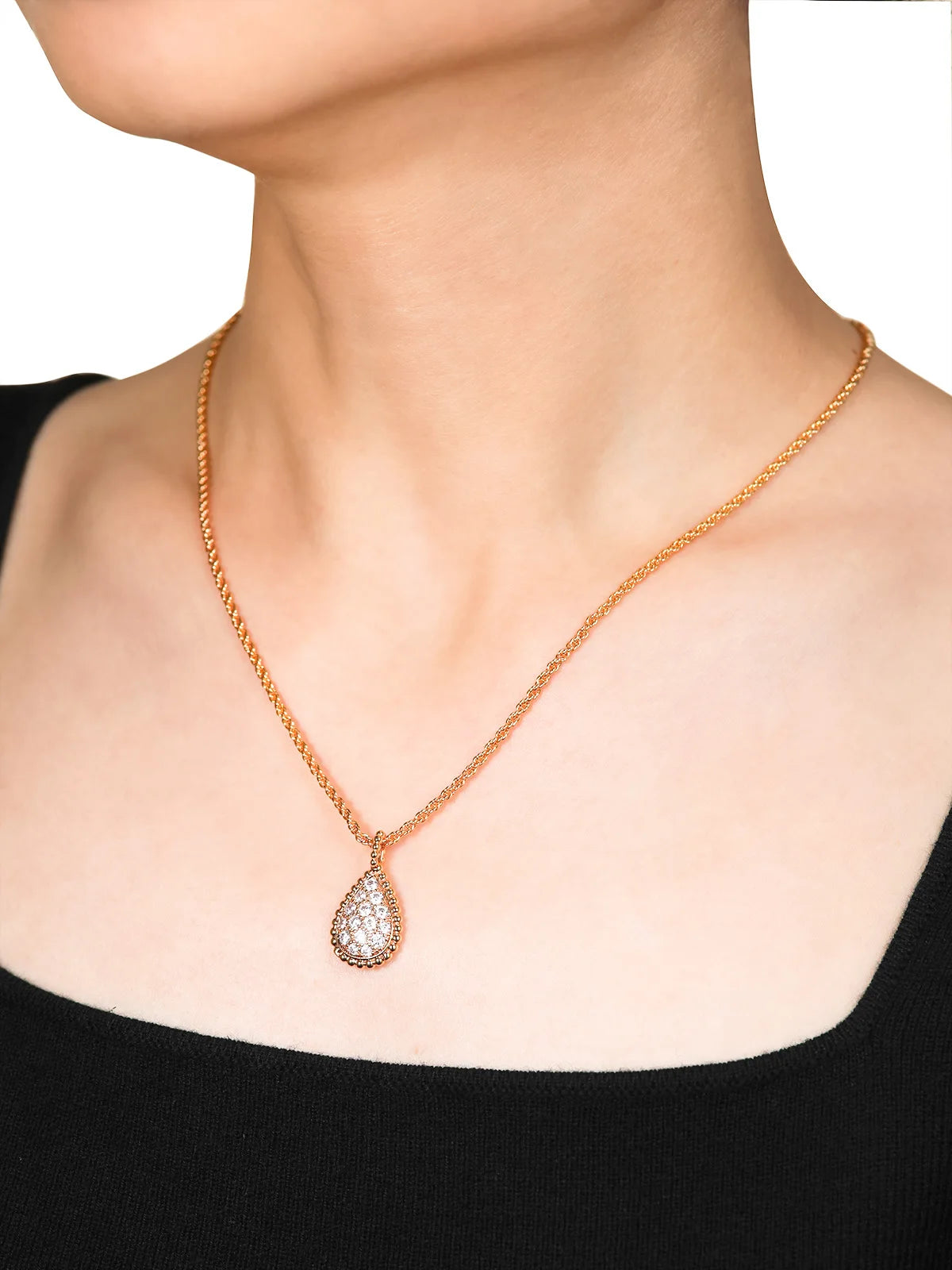 Boho Sparkle –Zirkonia-Tropfen-Anhänger