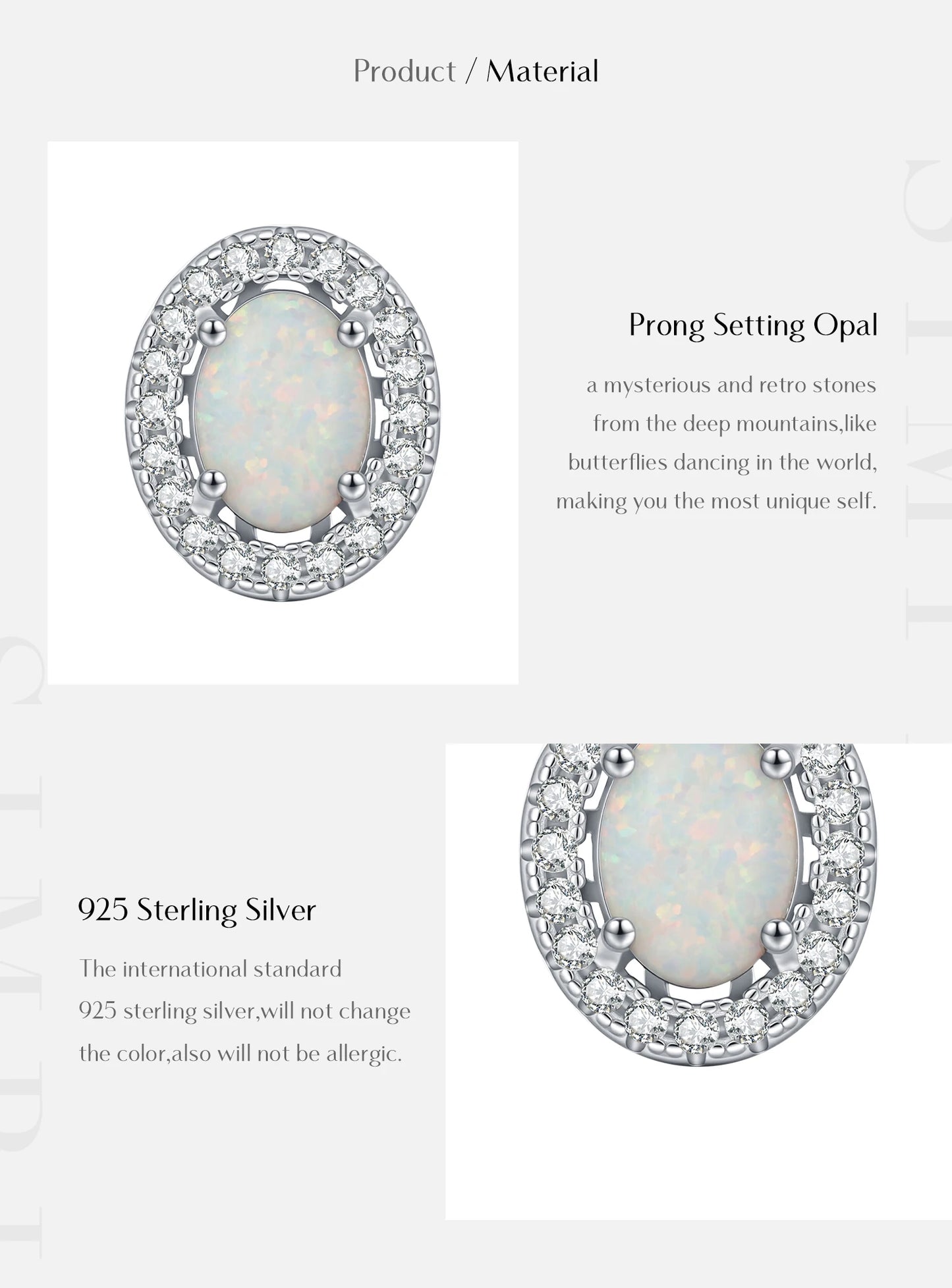 Urban Oval – Opal Halo Stud Earrings