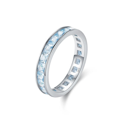 Celestial Prism – Square Zirconia Eternity Band
