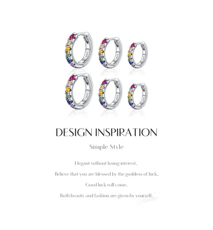 Urban Color Hoop – Trendige Stapelbare Zirkonia Creolen