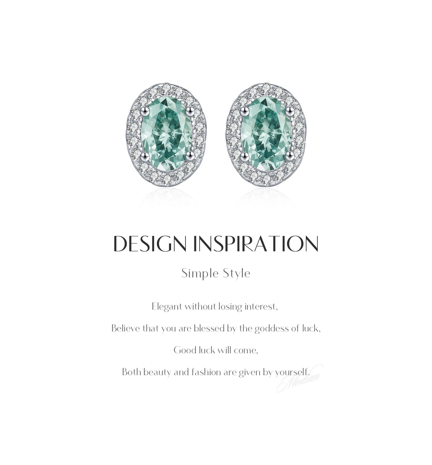 Emerald Halo – Green Moissanite Oval Stud Earrings