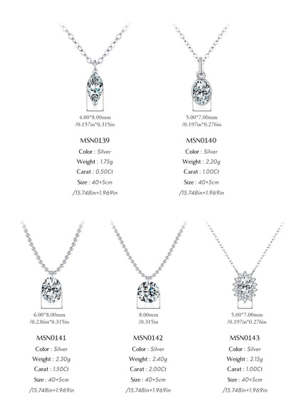 Radiant Geo – Collana con pendente in moissanite