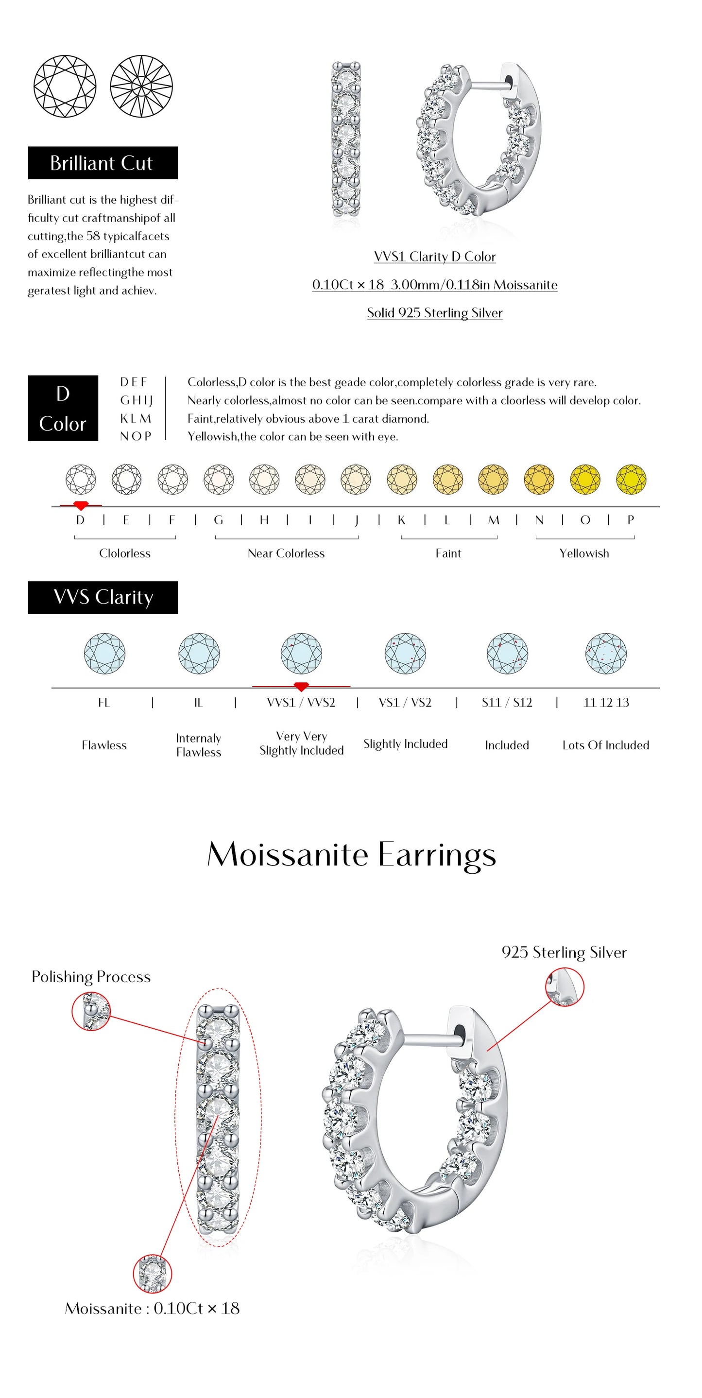 Dazzle Loop – Moissanite Hoop Earrings