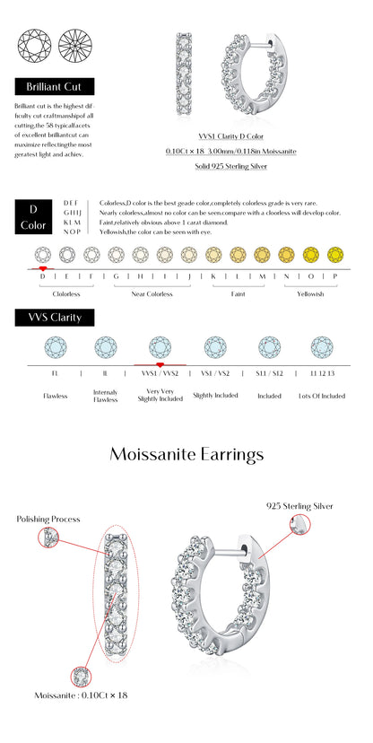 Dazzle Loop – Moissanite Hoop Earrings