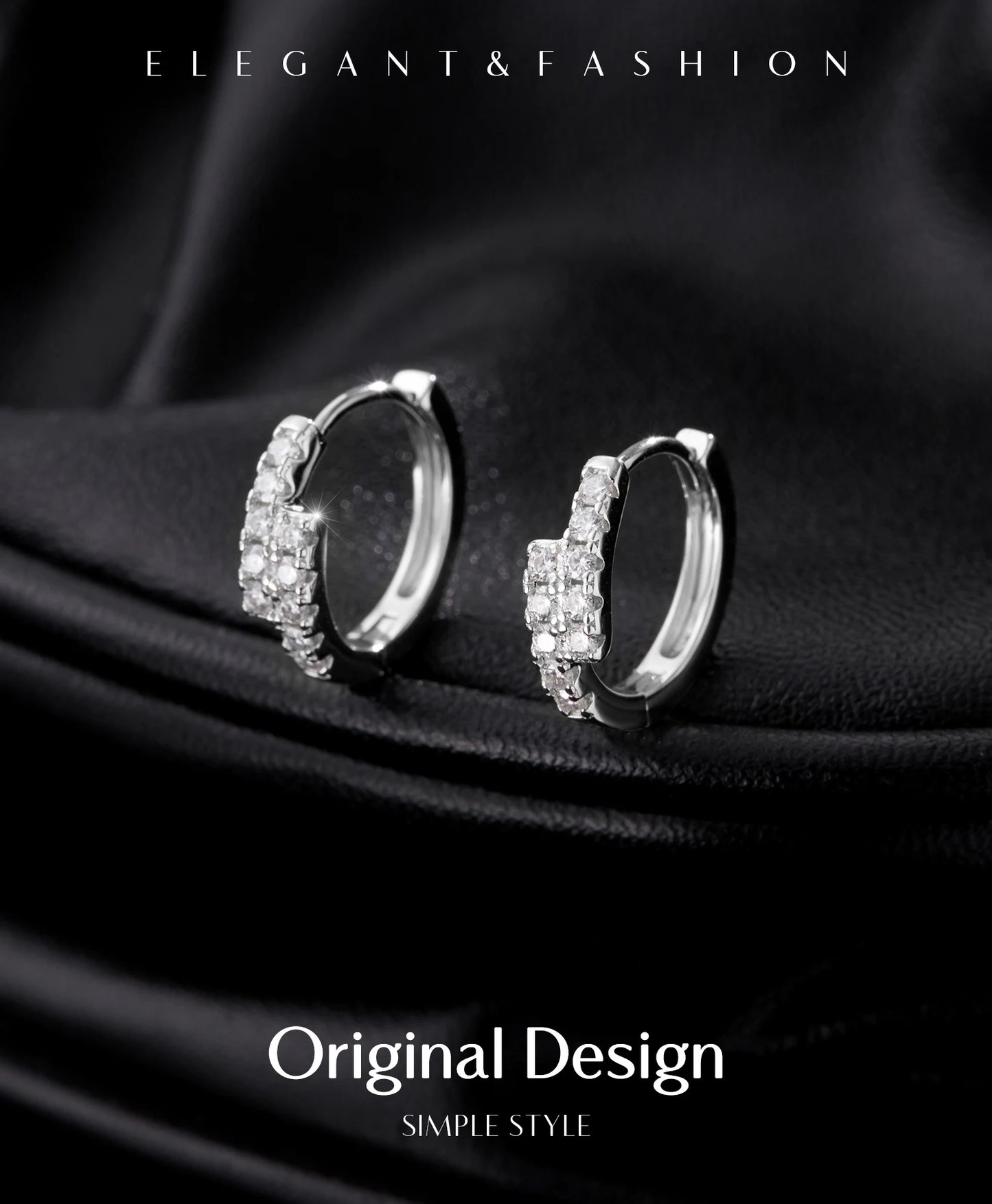 Double Brilliance – women's hoop earrings