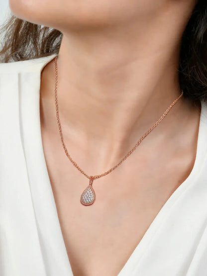 Boho Sparkle –Zirkonia-Tropfen-Anhänger