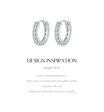 Urban Square – Sparkling Zirconia Hoop Earrings