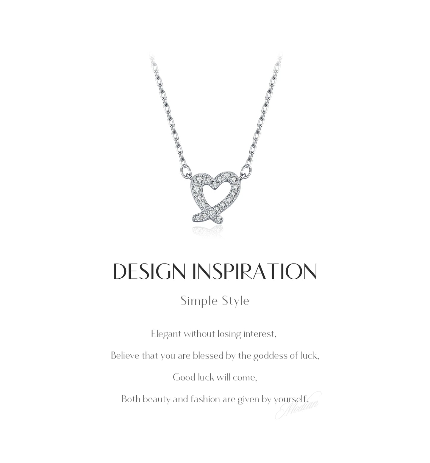 Cuore Eterno – Collana con pendente a forma di cuore irregolare in moissanite