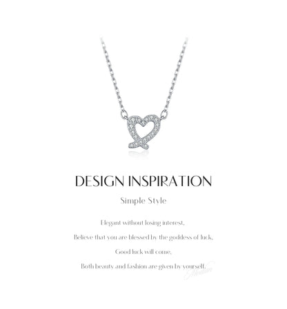 Cuore Eterno – Collana con pendente a forma di cuore irregolare in moissanite