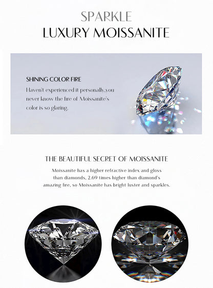 Radiant Geo – Collana con pendente in moissanite