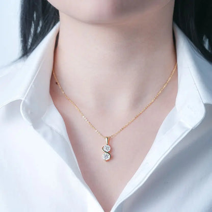Radiant Eternity – 1CT Moissanite Solitaire Pendant Necklace in Silver