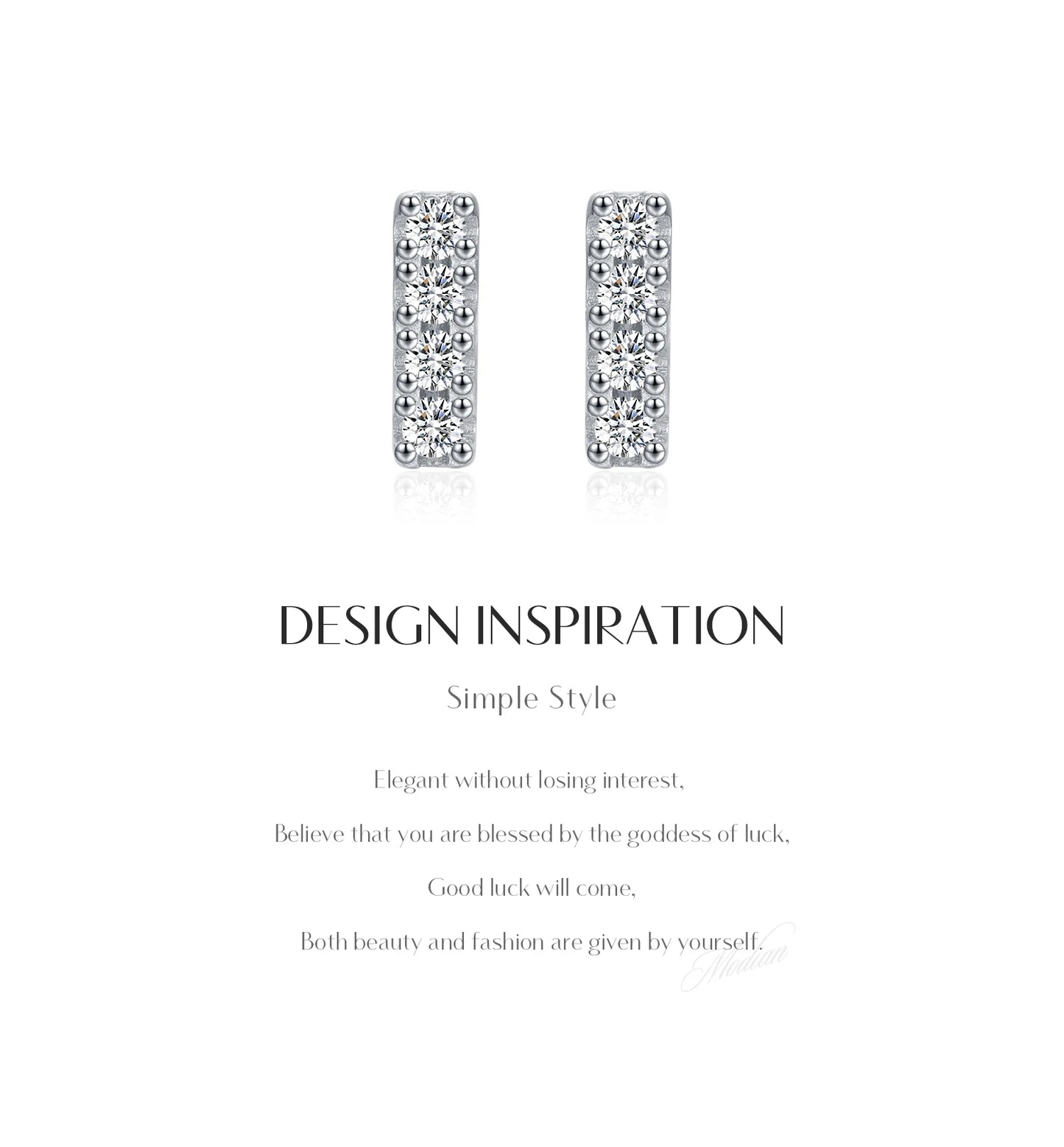 Urban Minimal – Moissanite Minimalist Stud Earrings