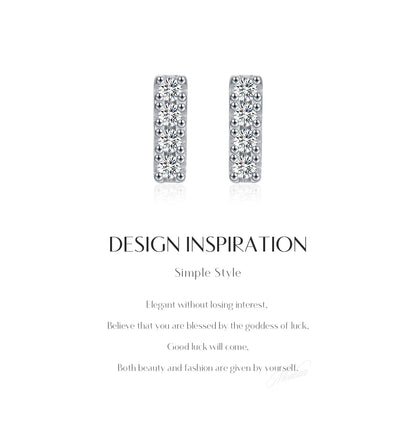 Urban Minimal – Moissanite Minimalist Stud Earrings