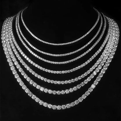 Luna Ice Tennis –  Moissanite Halskette