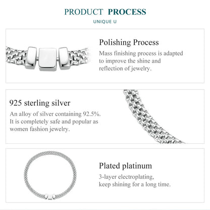 Urban Elegance – Classic Square Buckle Bracelet