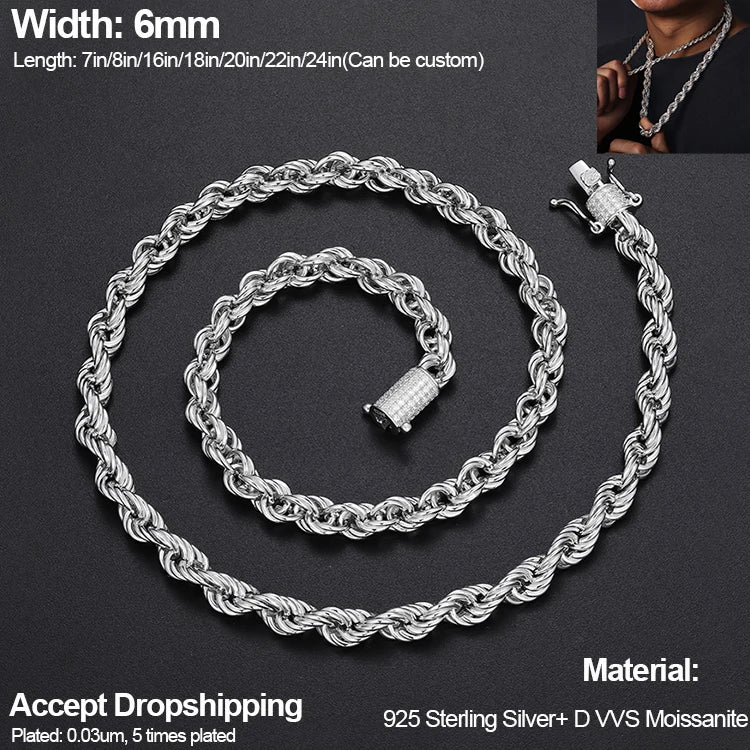 Eternal Spark –Iced-Out Moissanit-Franco-Kette