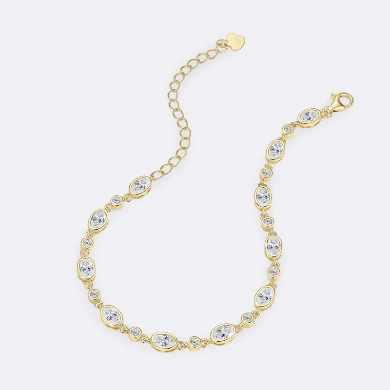 Leuchtender Zauber – Tennisarmband Moissanite , Luxuriöses Schmuckstück - Alyrah Jewellery