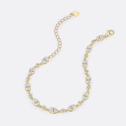 Leuchtender Zauber – Tennisarmband Moissanite , Luxuriöses Schmuckstück - Alyrah Jewellery