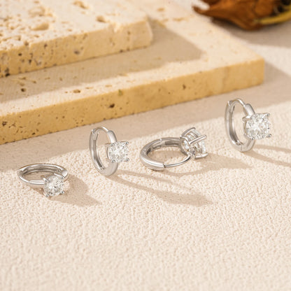 Eternal Glow – Moissanite hoop earrings