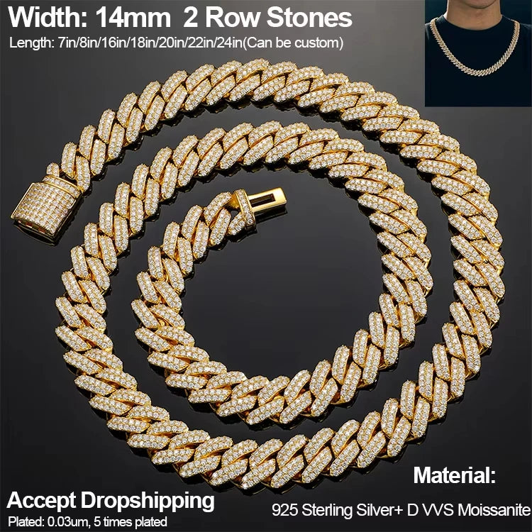 Eternal Spark –Iced-Out Moissanit-Franco-Kette